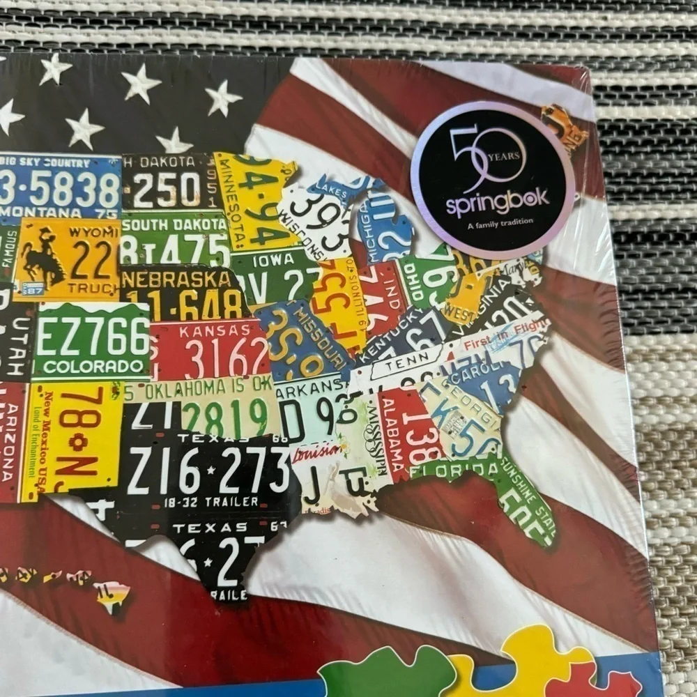 Springbok Family Puzzle States Plates 400 Pieces